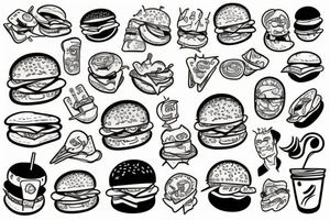 Burger tattoo idea