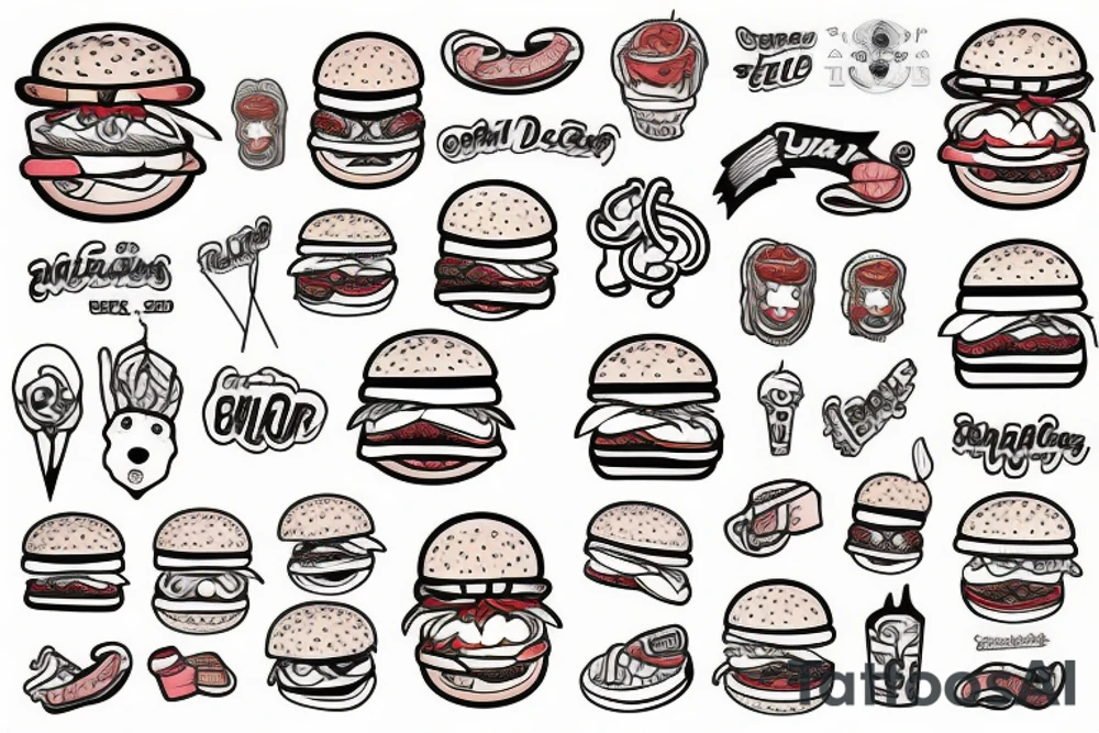 Burger tattoo idea