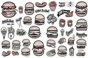 Burger tattoo idea