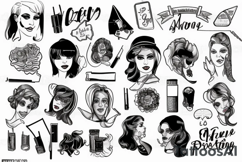 two female detectives trying to solve a murder mystery tattoo idea