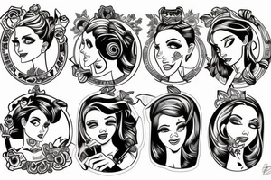 two female detectives tattoo idea