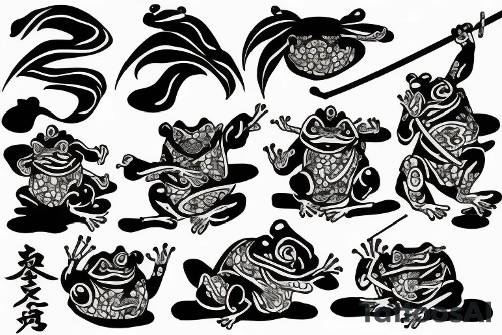 Samurai Frog tattoo idea