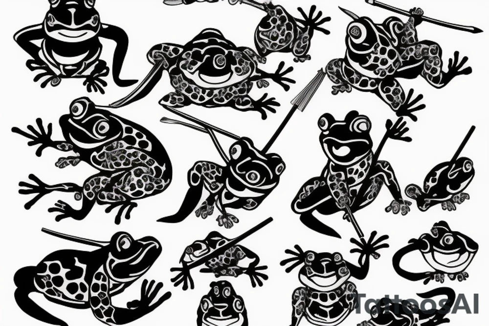 Samurai Frog tattoo idea