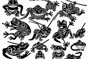 Samurai Frog tattoo idea