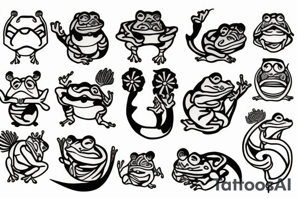Samurai Frog tattoo idea