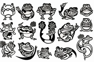 Samurai Frog tattoo idea