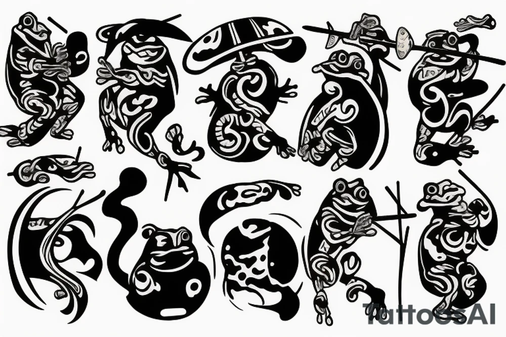 Samurai Frog tattoo idea
