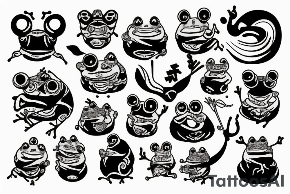 Samurai Frog tattoo idea