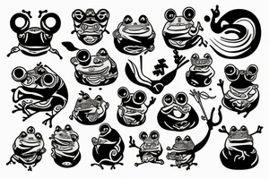 Samurai Frog tattoo idea