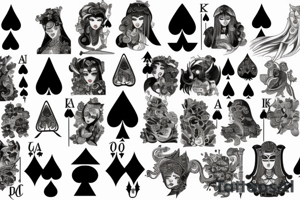 Queen of spades tattoo idea