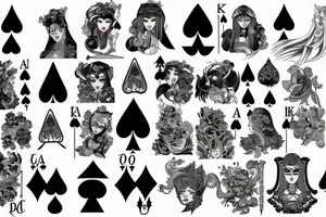Queen of spades tattoo idea