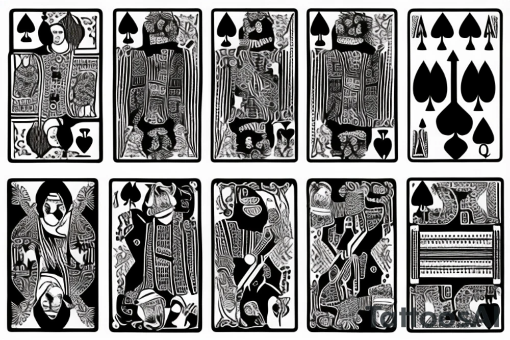 Queen of spades, neck tattoo idea