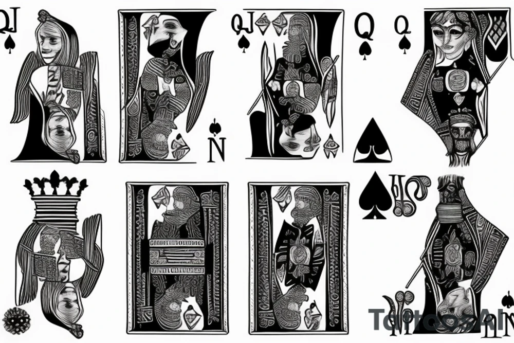 Queen of spades, neck tattoo idea