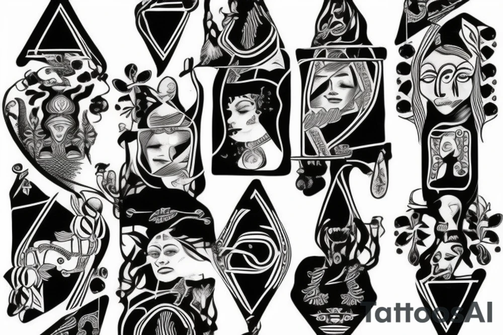 Queen of spades, neck tattoo idea