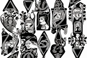 Queen of spades, neck tattoo idea