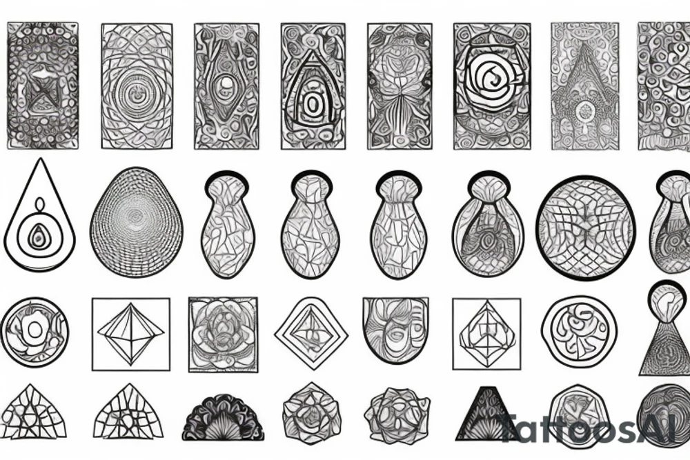 Sacred geometry mushroom tattoo idea
