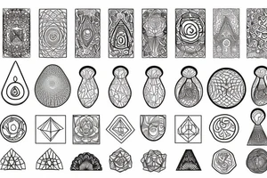 Sacred geometry mushroom tattoo idea