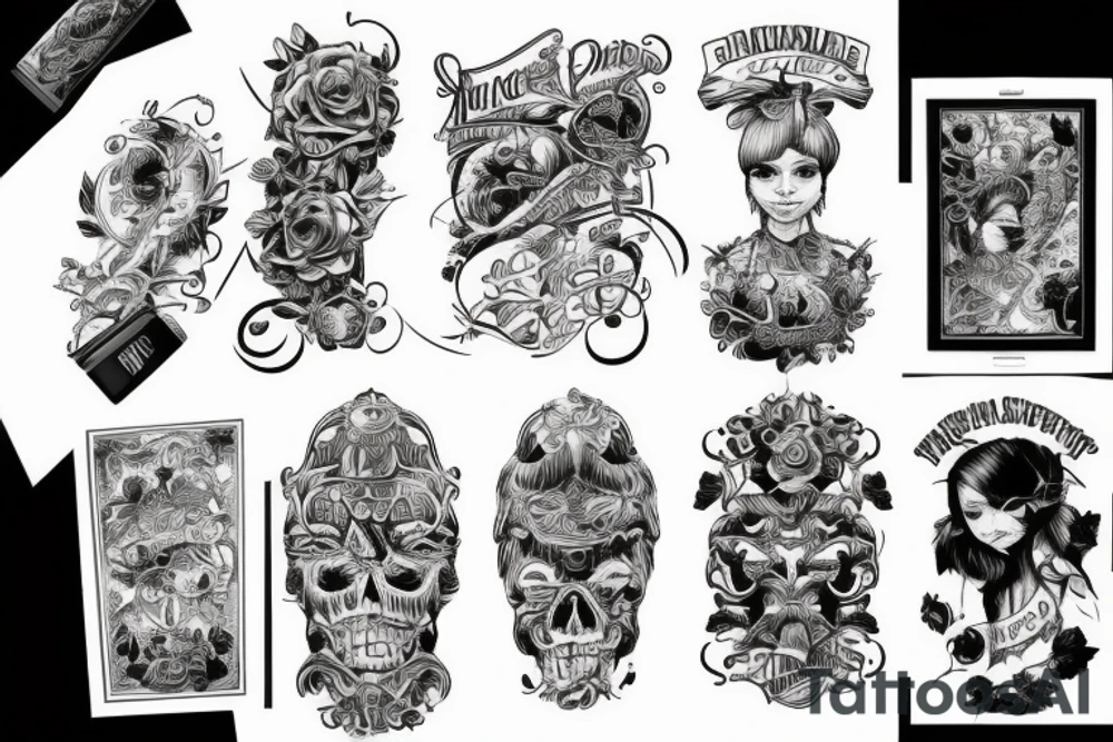 a bench on the top of a hill tattoo idea