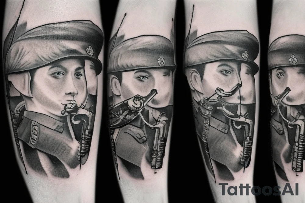 soldier with a trumpet tattoo idea