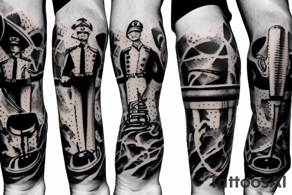 soldier with a trumpet tattoo idea