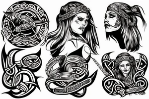 viking woman tattoo idea