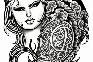 viking woman tattoo idea