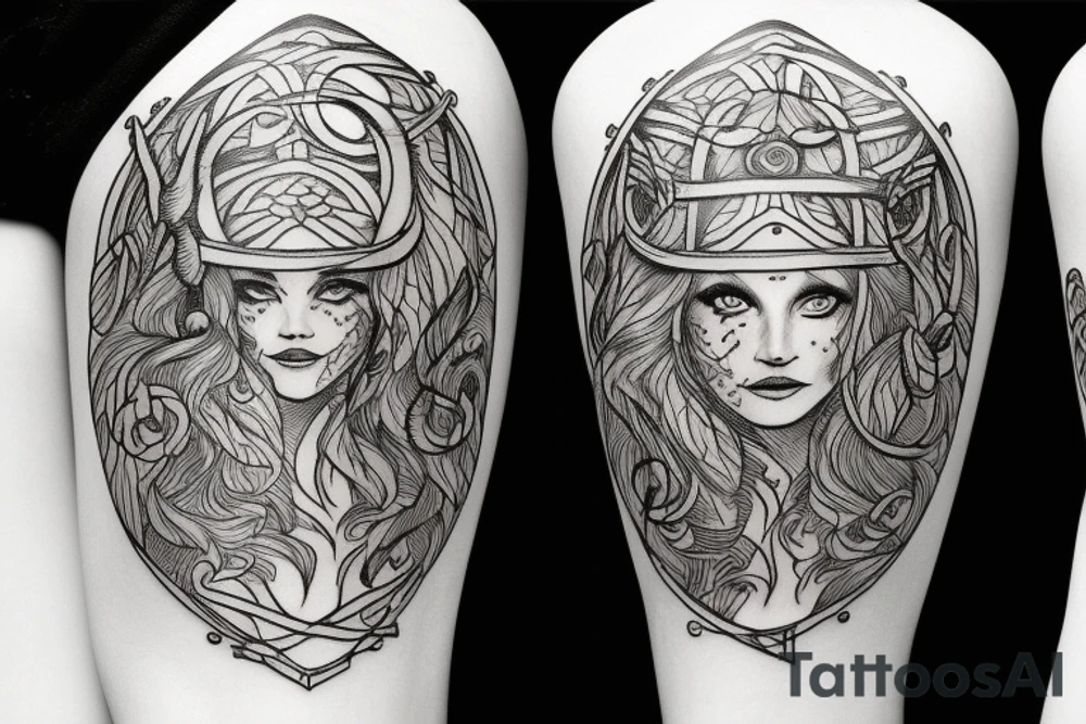 viking woman tattoo idea