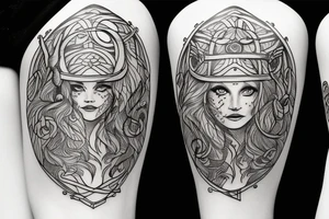 viking woman tattoo idea