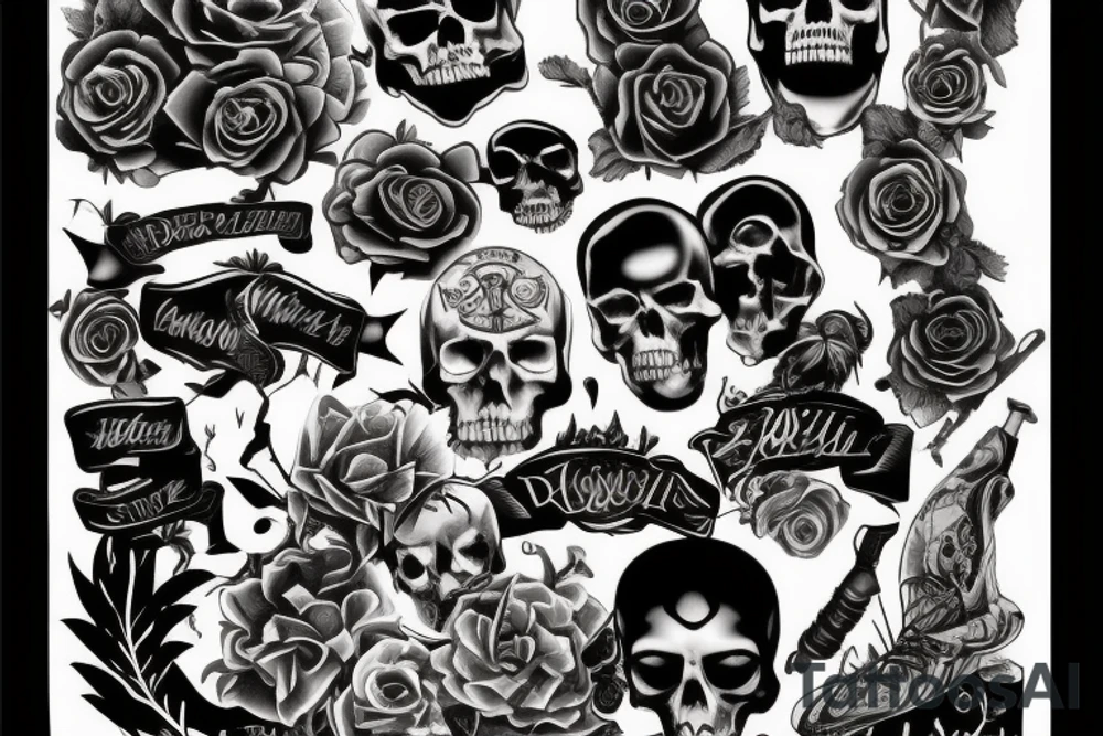 Death from alcohol tattoo idea