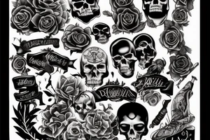 Death from alcohol tattoo idea