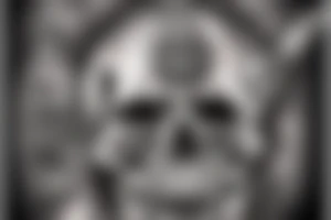 Smoke rising from a whiskey bottle, merging into a skull with a graveyard backdrop tattoo idea