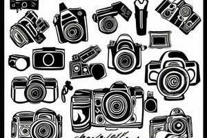 camera , motorbikes tattoo idea