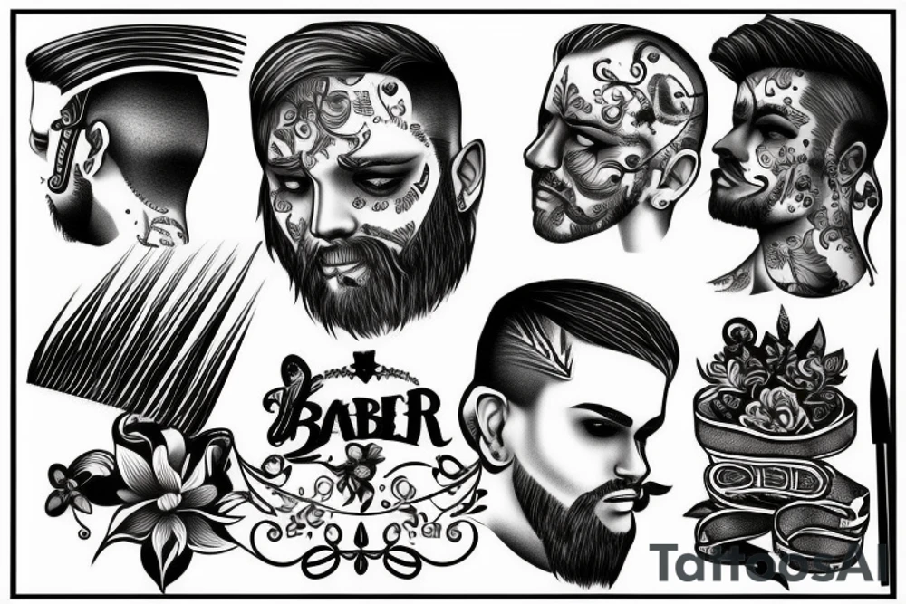 Barber tattoo tattoo idea