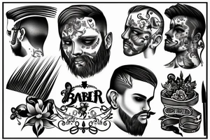 Barber tattoo tattoo idea