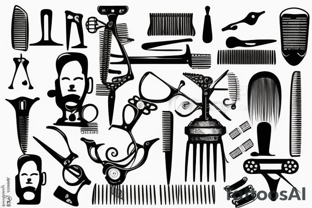 Barber machine tattoo idea