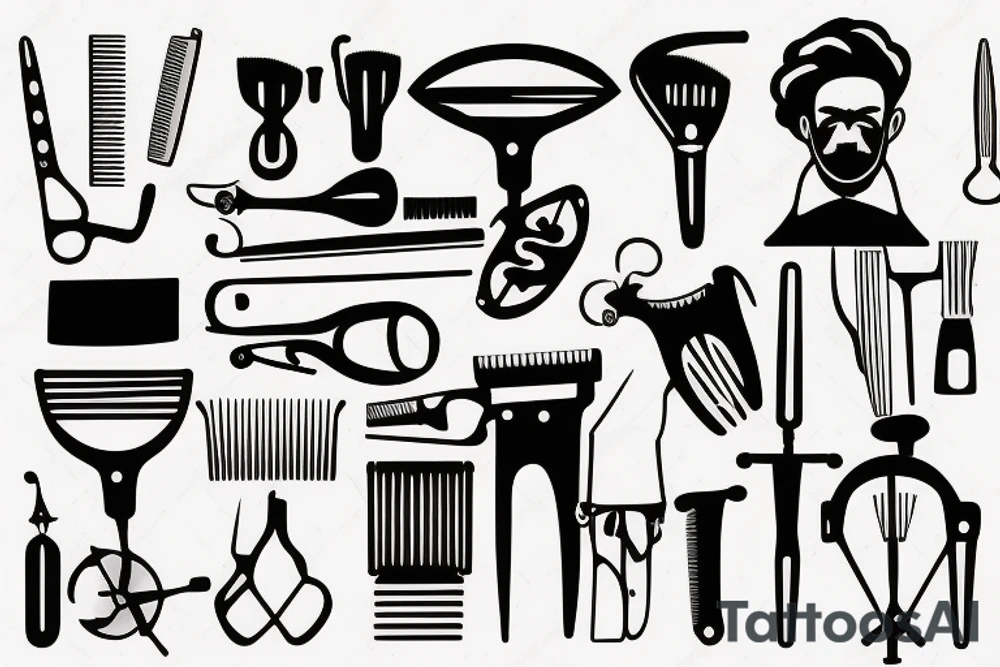 Barber machine tattoo idea