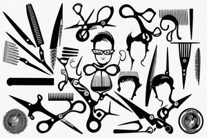 Barber scissors tattoo idea