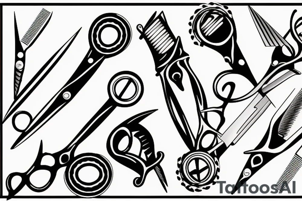 Barber scissors tattoo idea
