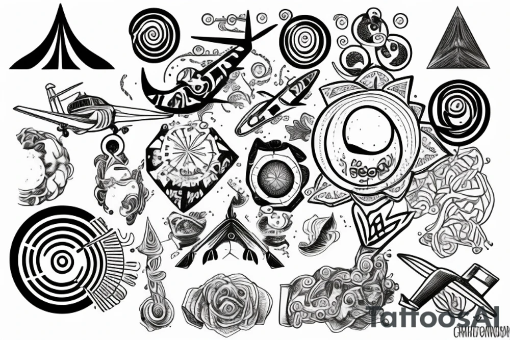7 levels of consciousness, 7 planes of consciousness, circles tattoo idea