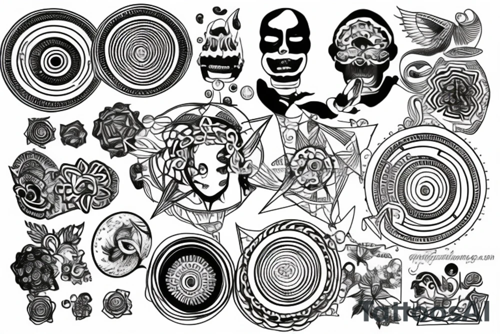 7 levels of consciousness, 7 planes of consciousness, circles tattoo idea