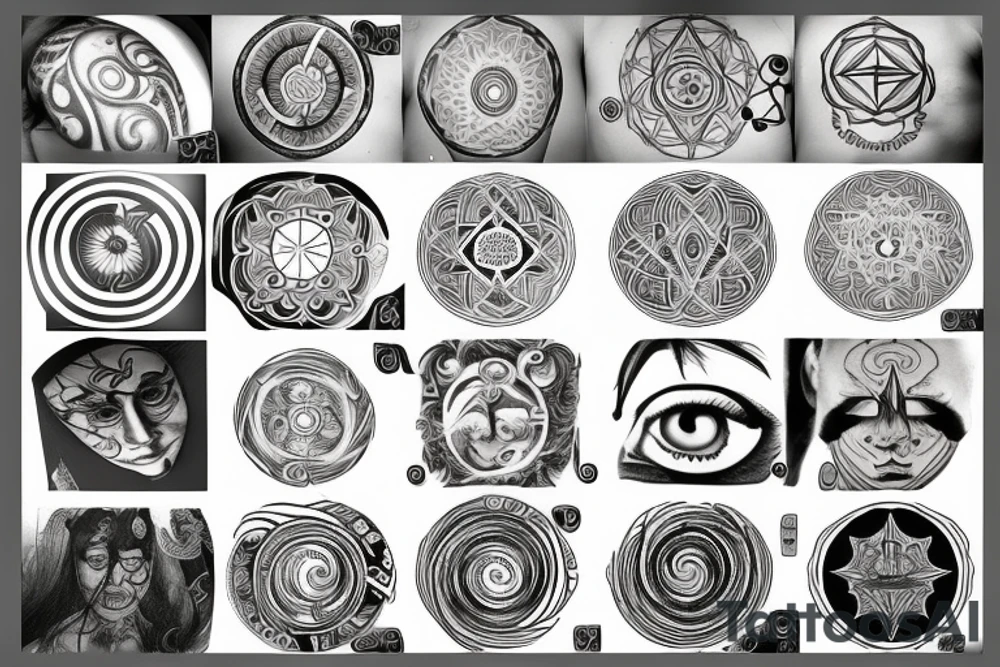 7 levels of consciousness, 7 planes of consciousness, circles, symmetry tattoo idea