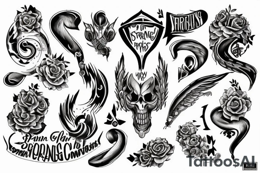 with pain comes strength tattoo idea