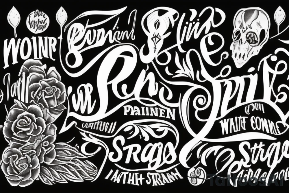 "with pain comes strength" tattoo idea
