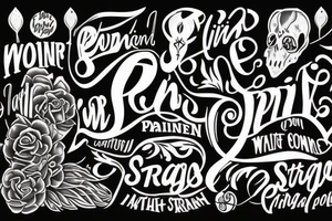 "with pain comes strength" tattoo idea