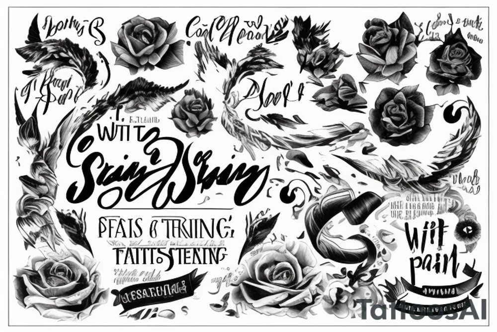 "with pain comes strength" tattoo idea