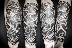 Celestial snake tattoo idea