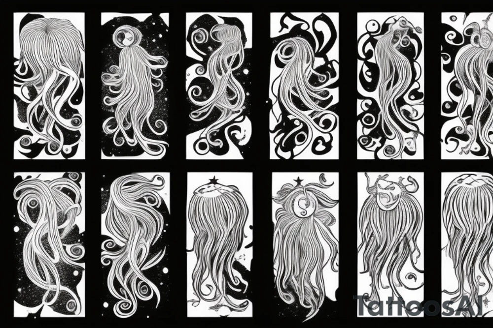 Cosmic jellyfish tattoo idea