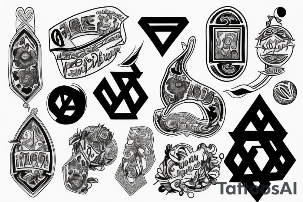 Hebrew tattoo of tennis tattoo idea