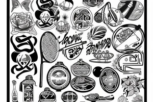 Hebrew tattoo of tennis tattoo idea
