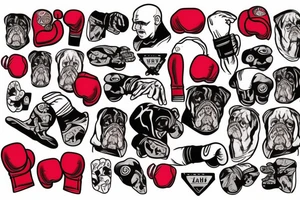 Boxer, Boxing Gloves, Bulldog, tattoo idea